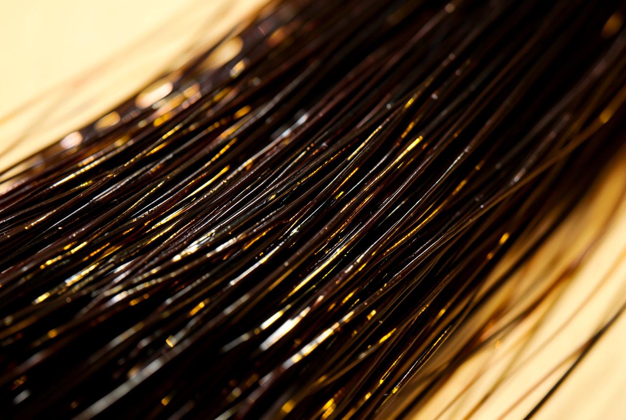 Close-up of smooth, conditioned hair strands
